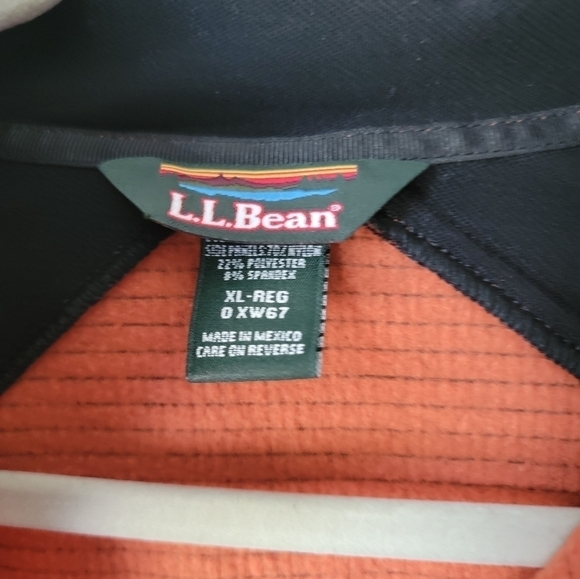 L.L.Bean orange outdoor casual long sleeve fleece sweater size XL women - Picture 6 of 8